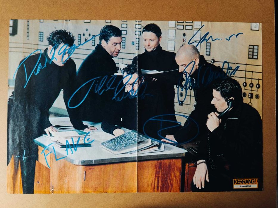Poster Rammstein autograf