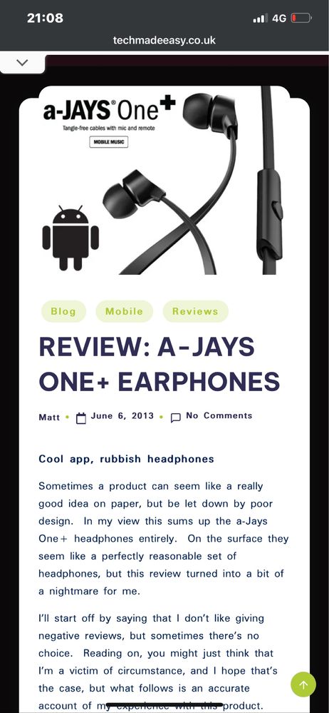 a-JAYS One+ -слушалки за смартфон-неразпечатвани