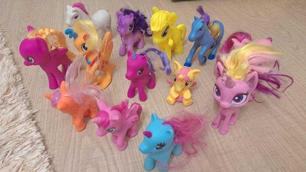 Set ponei mari My Little Pony, 13 bucati, 12-14 cm inaltime