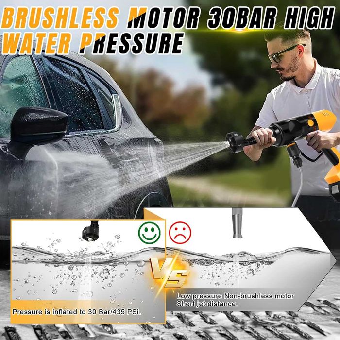 Aparat 4 în 1 Portabil: Spălător, Compresor, Aspirator, Suflanta Auto