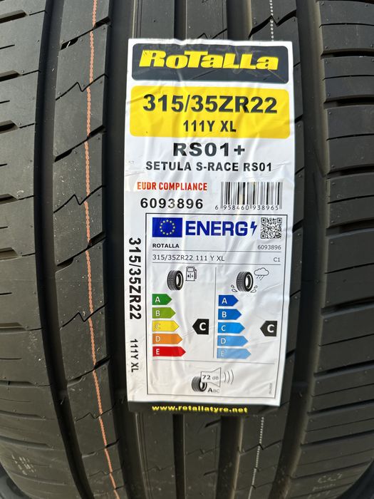 Нови летни гуми ROTALLA SETULA S-RACE RS01+ 315/35R22 111Y XL НОВ DOT