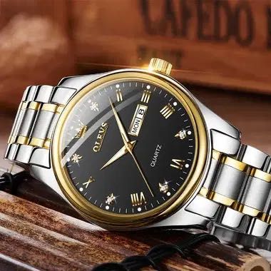 Ceas de lux pt barbati,metalic OLEVS,argintiu,nou