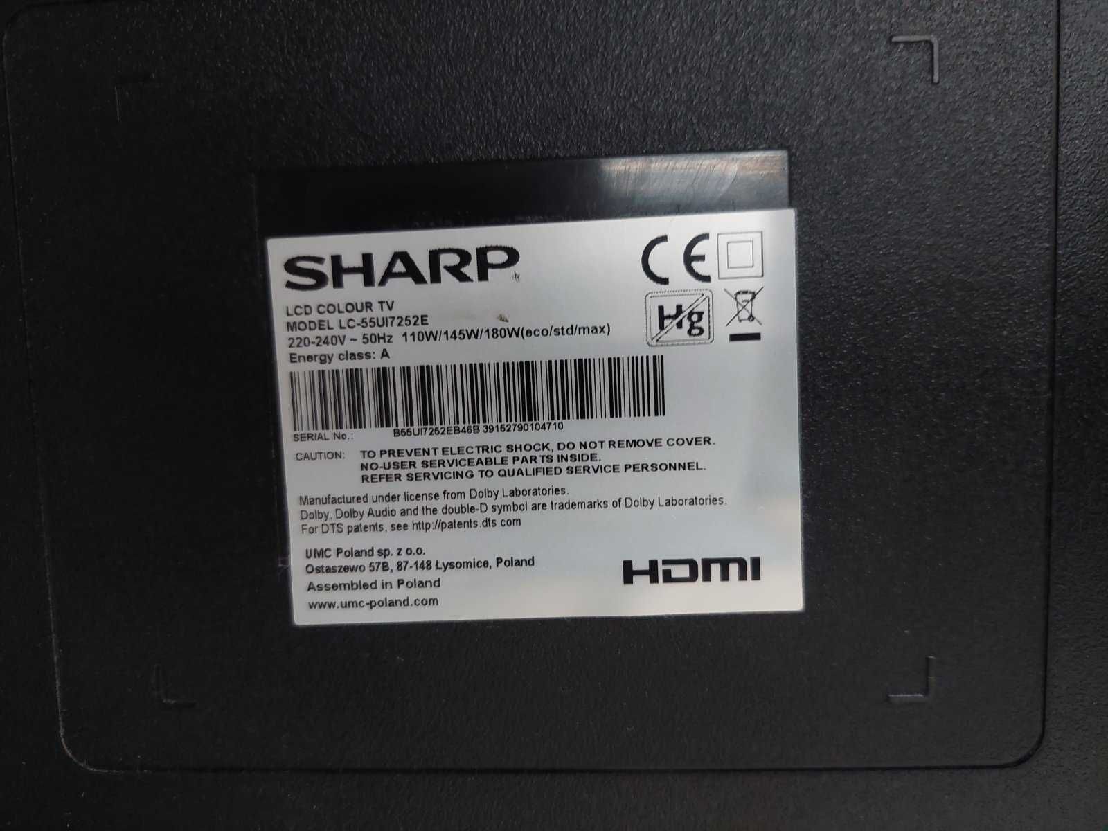 Smart телевизор Sharp 55 инча 4K Ultra HD