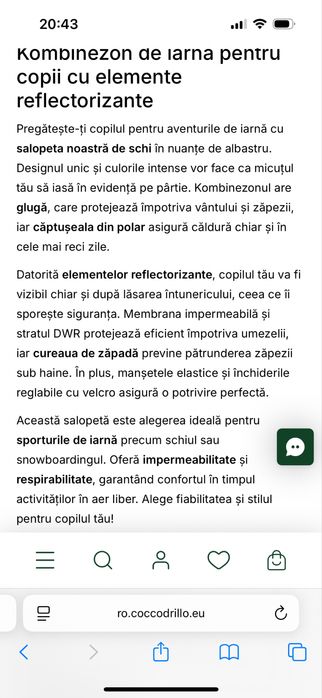 Combinezon iarna cu captuseala din polar
