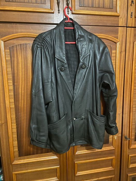 haina dama din piele _mustar-REDUCERE