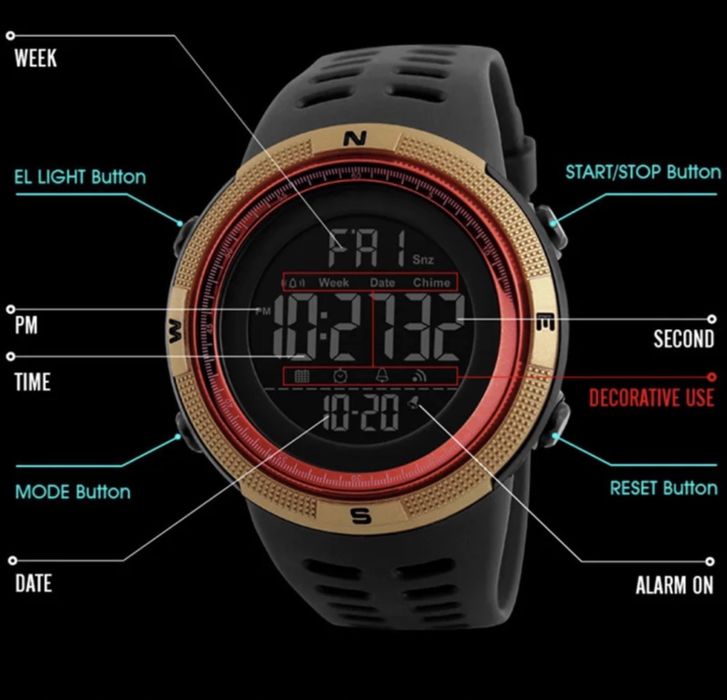 Водонепроницаемые спортивные часы