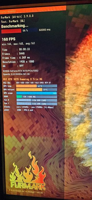 RTX 3070 MSI GAMING X TRIO 8GB GDDR6 Ambalaj original+accesori