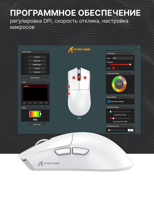 Мышка игровой 3 режимный 22 000 DPI