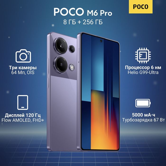POCO M6 pro 256/8 gb в идеальном состоянии