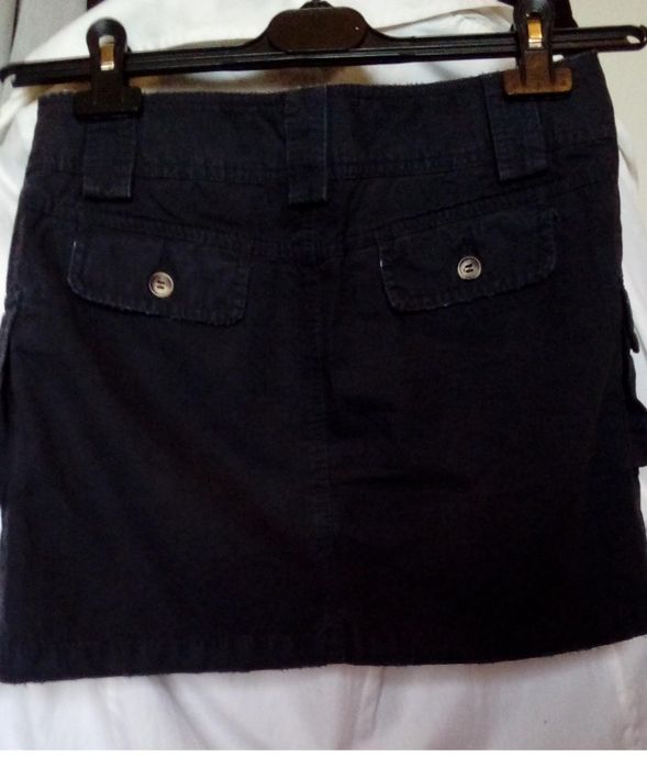 fusta cargo, mini, Stefanel, noua, eticheta, 38, bleumarin