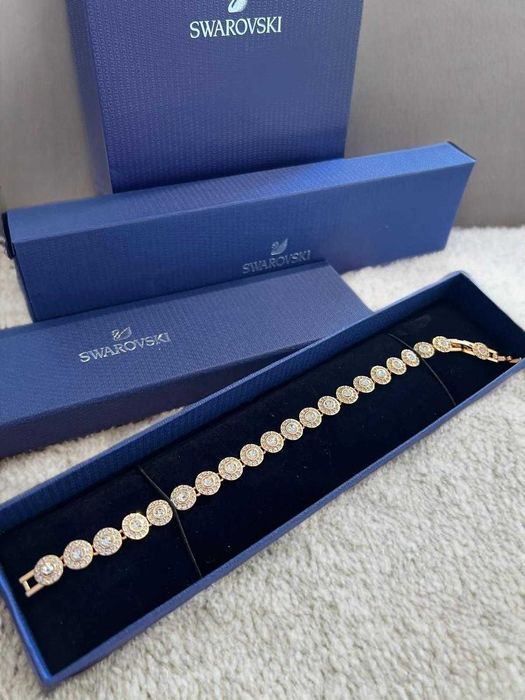 Bratara Swarovski Rose/Gold Una Angelic Premium