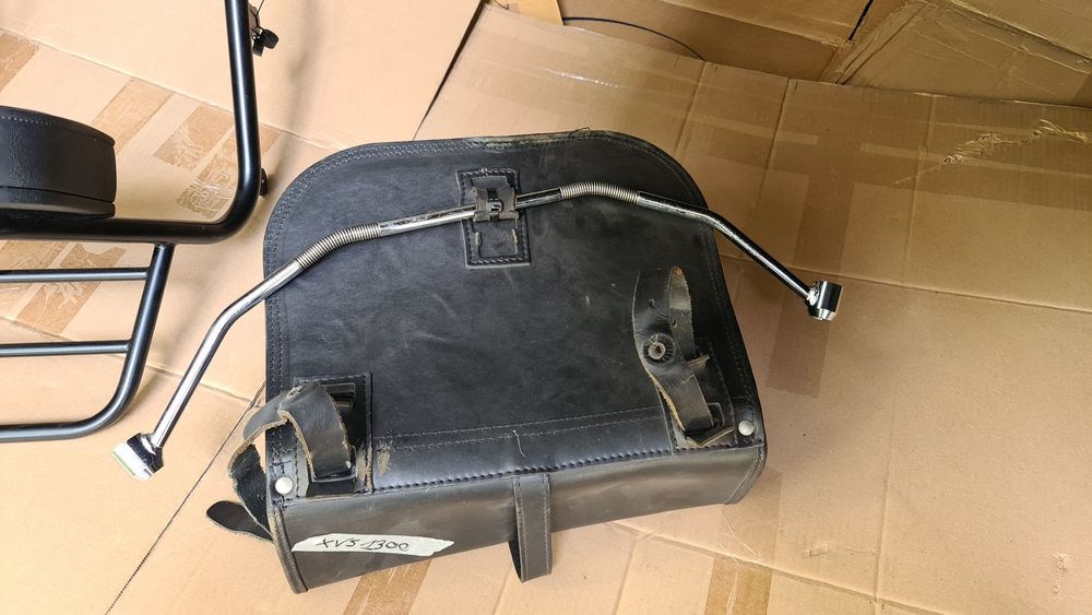 Sissy bar spatar Yamaha XVS 1300 Wildstar  / geanta piele Franco Cuoio