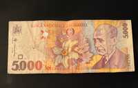 Bancnota 5000 Lei din 1998 cu chipul lui Lucian Blaga. 005B6781402