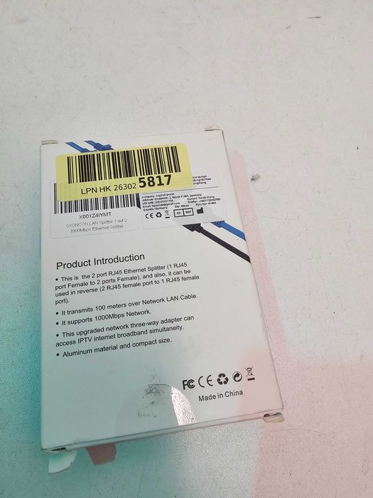 Splitter Ethernet 1 în 2 ieșire rețea 1000 Mbps LAN RJ45 Cat5/5e/6/7/8