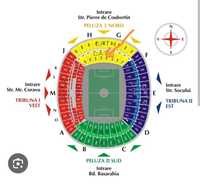 3 bilete consecutive meci FCSB - CFR Peluza 1 Nord Inel 1 Sector 122