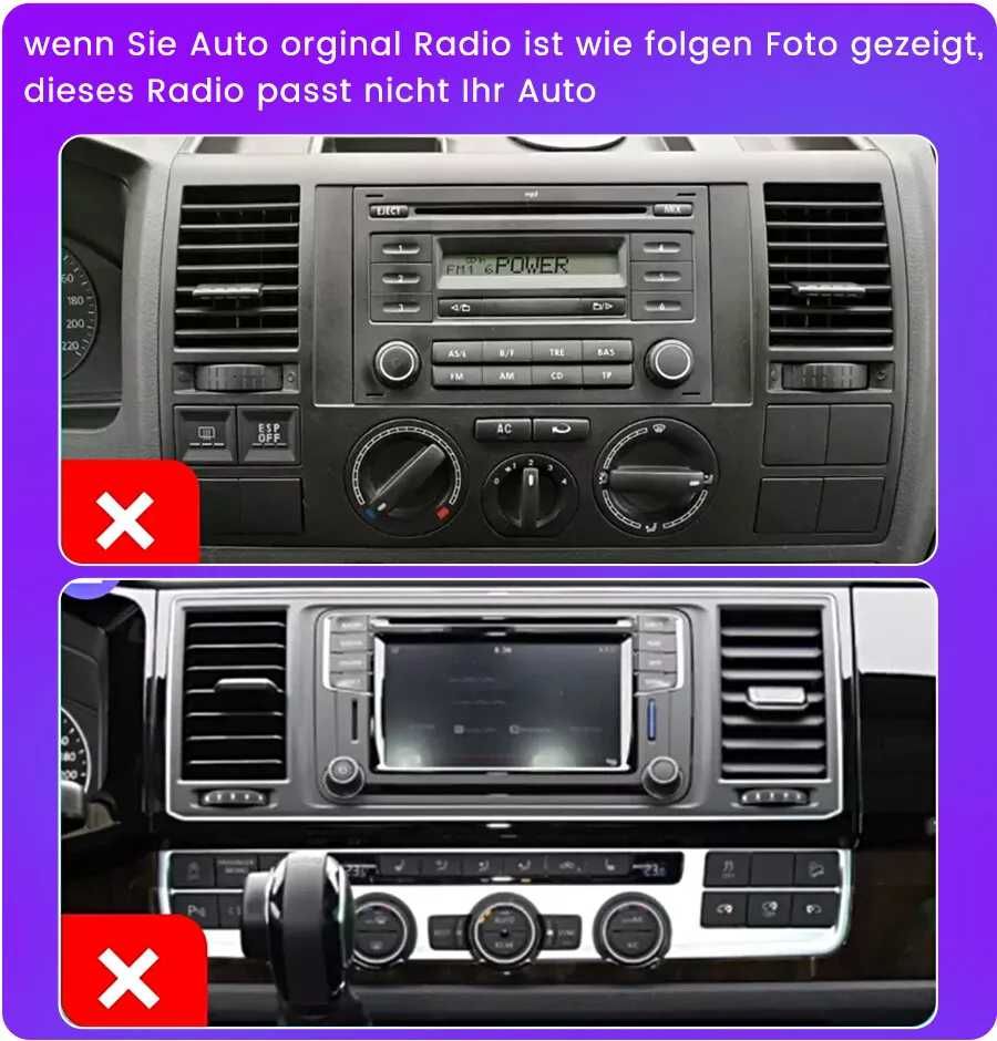 Мултимедия Двоен дин за VW Multivan T5 Volkswagen навигация с Android