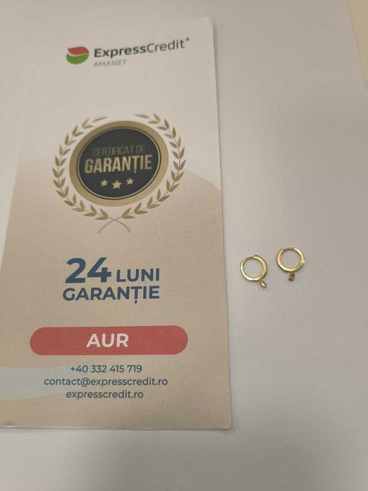 Cercei aur 14k 1,20g (b.44384 AG24) - Garantie 2 ani!