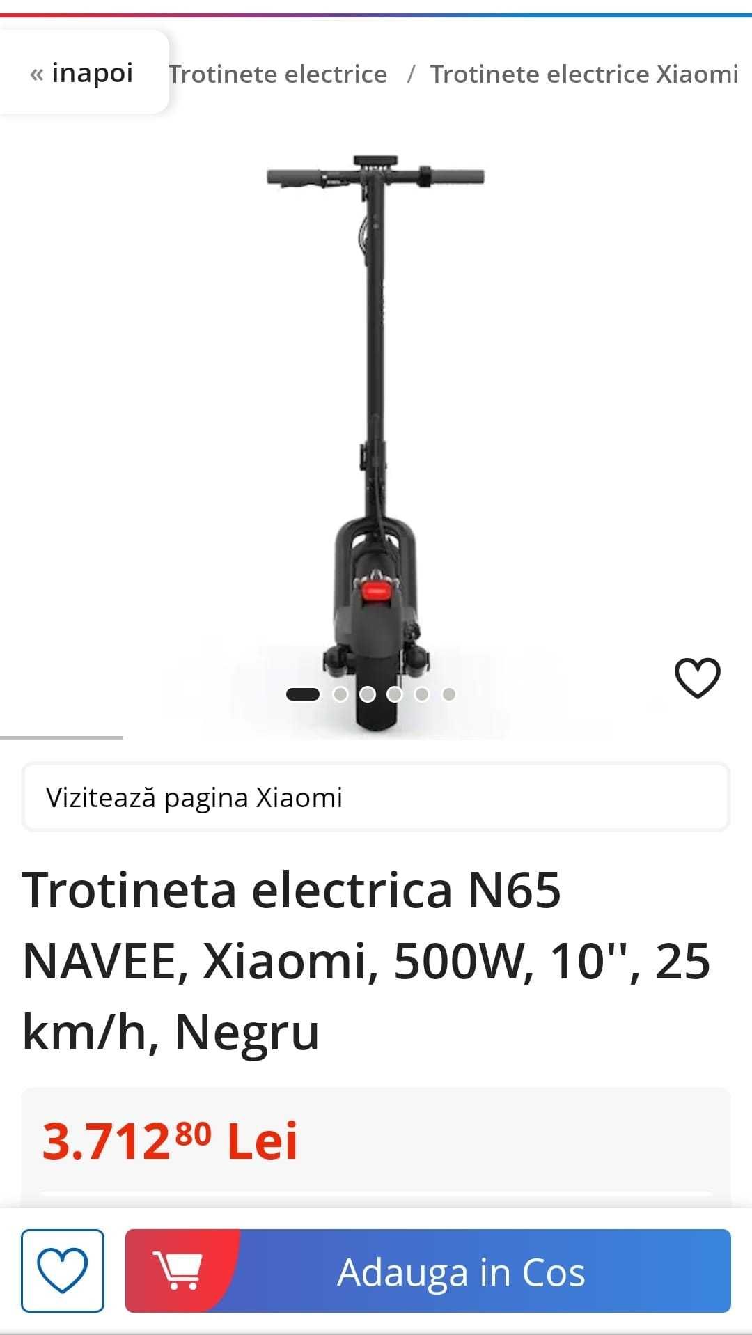 Trotineta electrica Xiaomi Navee N65 - Noua