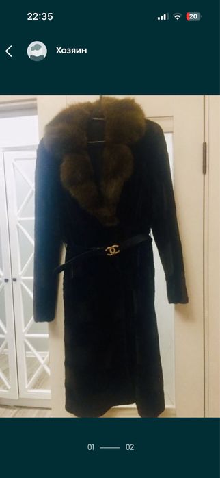 Продам норковую шубу ворот соболь до колен