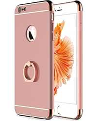 Husa Elegance Luxury 3in1 cu inel pentru Apple iPhone 8 Plus RoseGold