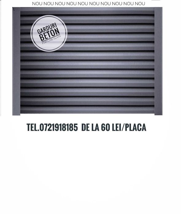 Gard placi beton