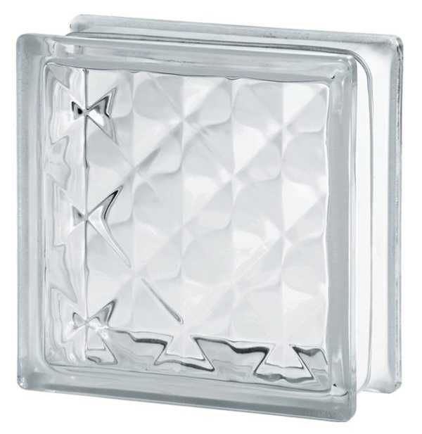Стеклоблок бесцветный Pyramid алмаз 19х19х8 Чехия