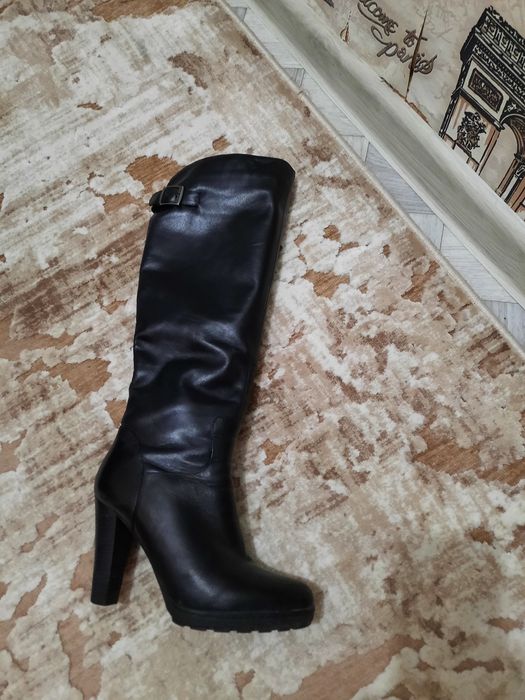 Сапоги 38 размера кожа, цигейка всего за 9000