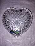 Cutie inima cristal de Bohemia