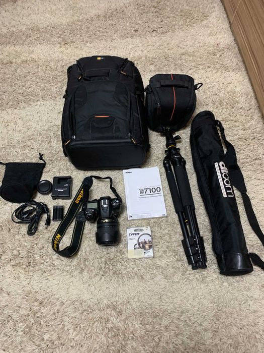 Фотоаппарат Nikon D7100 + доп. аксессуары. В идеальном состоянии.