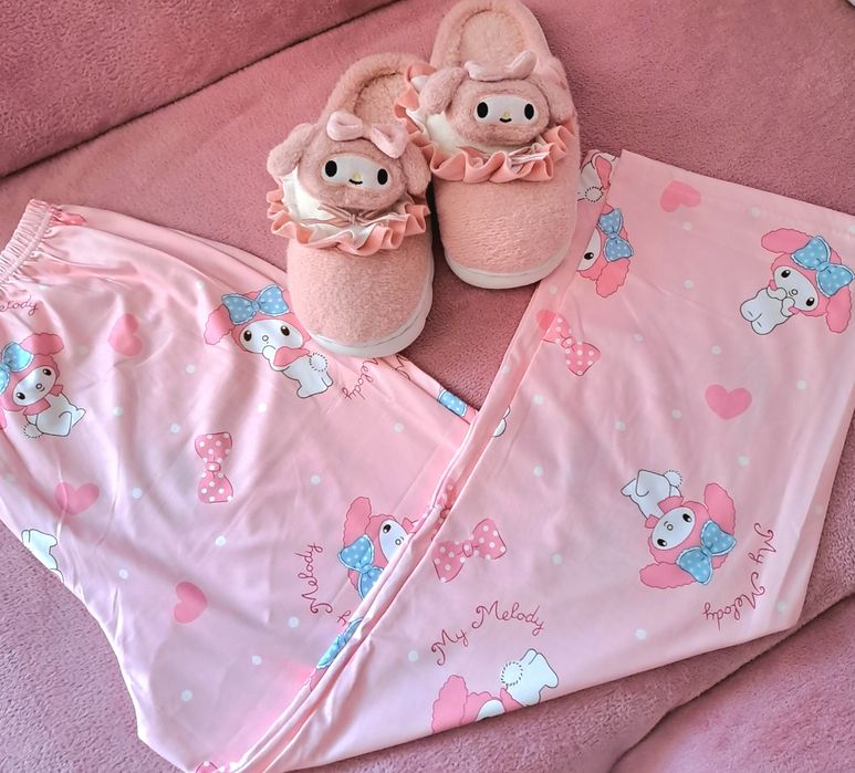Pantaloni de pijama Sanrio My melody roz superbi confortabili și moi