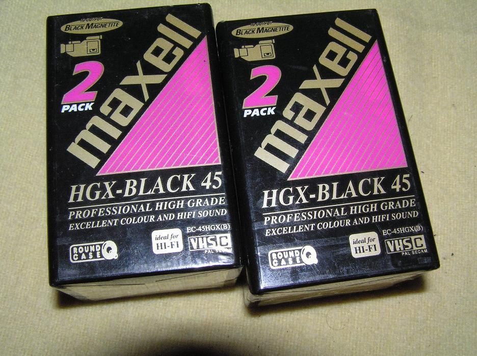 casete video Maxell HGX 45 vhsc si supervhs