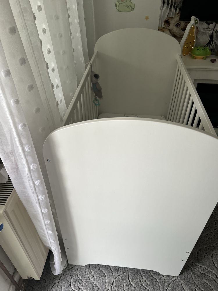 Pătuţ cu sertar, alb, 60x120 cm, GONATT/ IKEA+ SALTEA