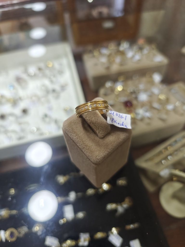 Verigheta aur 18k 5.41 Gr cu diamante de jur împrejur (r)