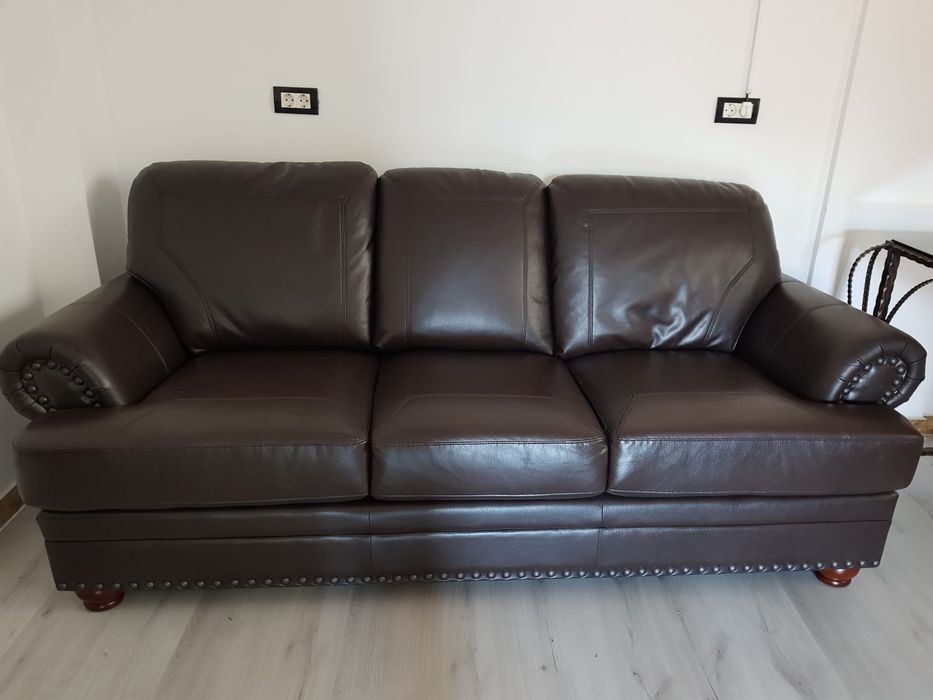 Canapea+ 2fotolii din piele ecologica noi cu eticheta