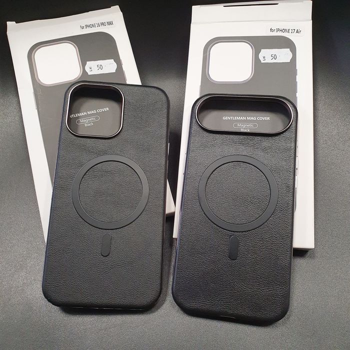 Husa MagSafe iPhone 16 Pro Max . 17 Air .  Piele Eco