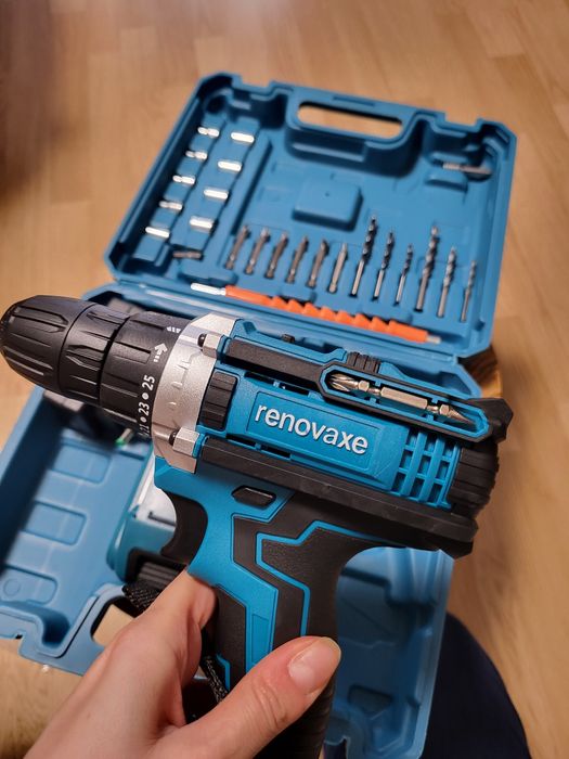 Комплект бормашина с двойна батерия и безчетков мотор