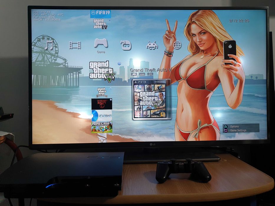 PS3 modat CFW 320 GB + 40 jocuri (GTA V, Red Dead, God of War, NFS)