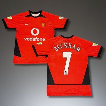 Футболна фланелка на Манчестър Юнайтед със Дейвид Бекъм ретро2002-2004