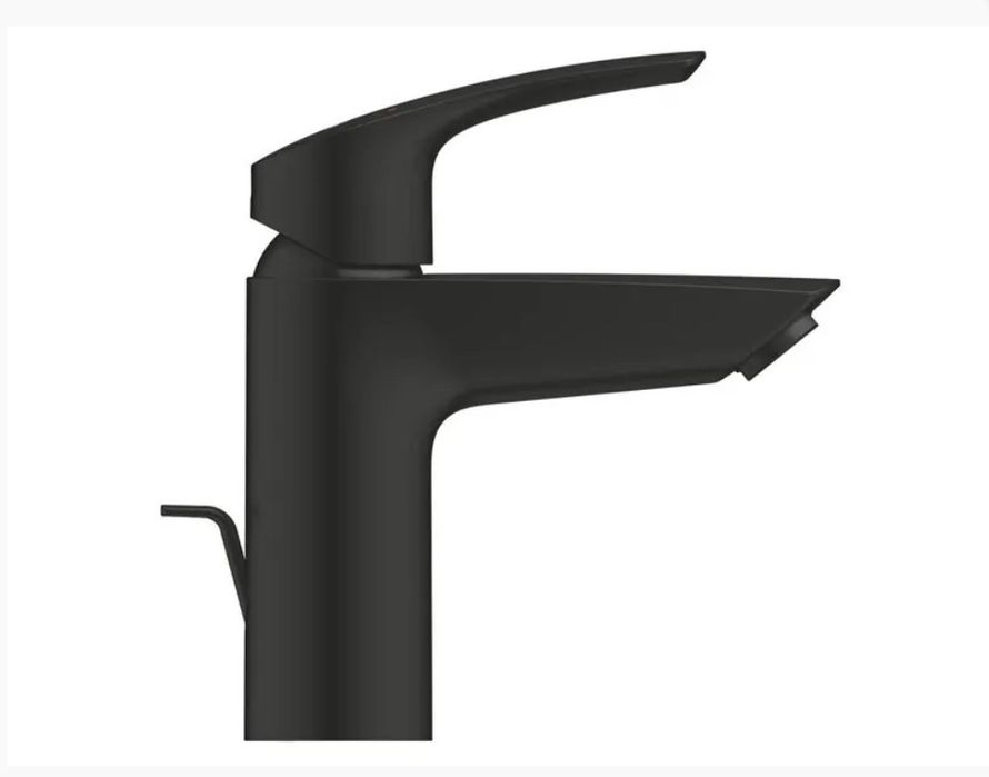 Нов Стоящ смесител за мивка с изпразнител Eurosmart S Black Matt