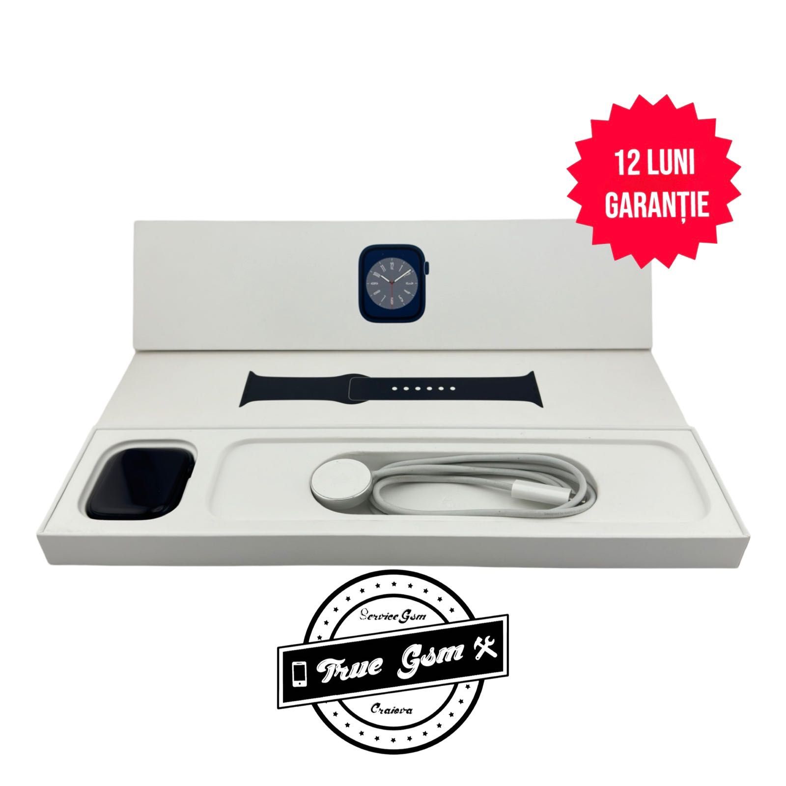 Apple Watch Seria 8 45mm GPS Midnight - GARANTIE 12 LUNI | TrueGSM