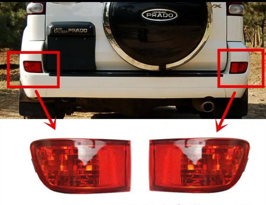Задние катафоты в бампер Тойота Прадо 120/gx470