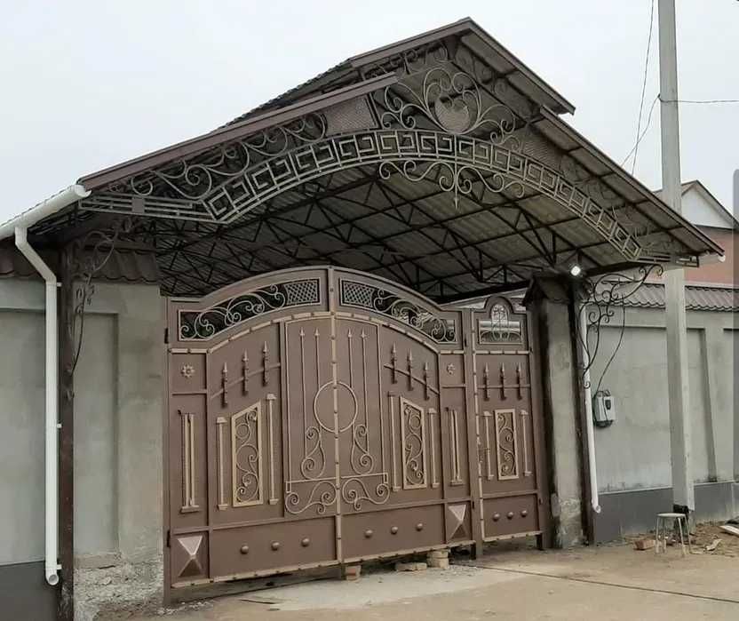 Навес Ворота Навесы Металические Ворота Откатные в Алматы Дарбаза ЖМИ