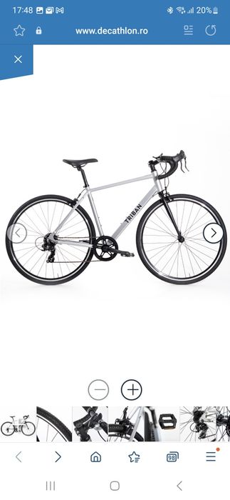 Bicicleta de sosea RC100 Gri TRIBAN