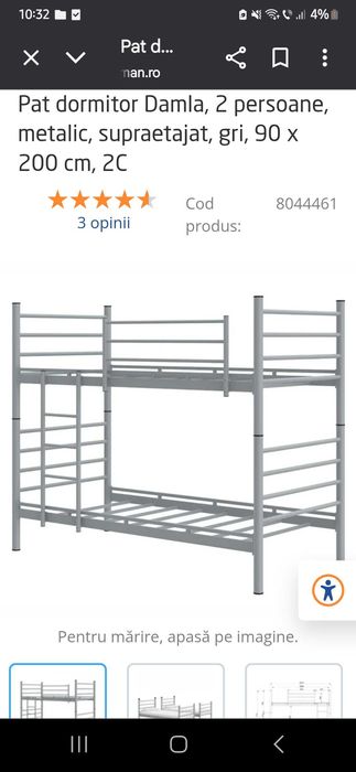 Vand pat supraetajat ptr copii.saltele incluse