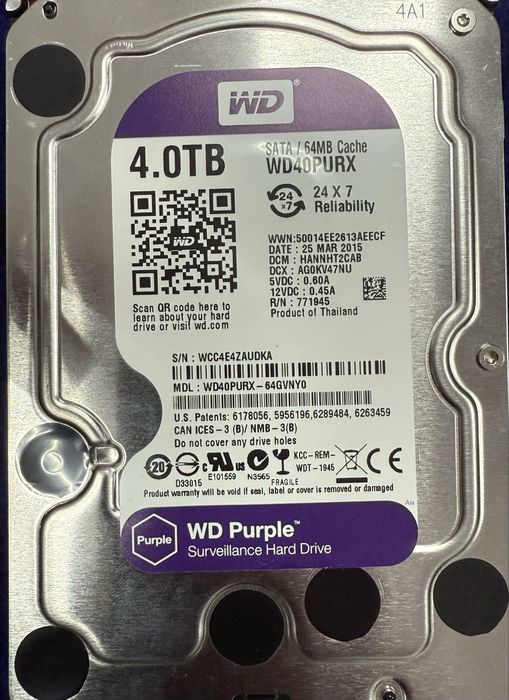 HDD WD 4.0 sata bun