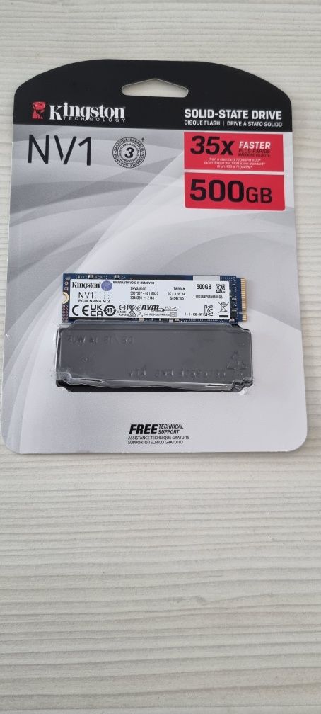 Solid-State Drive (SSD) Kingston NV1 500GB, NVMe, M.2.