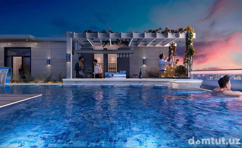 Skyline Towers 3комнат Мирабад бассейн на крыше в аренду !!