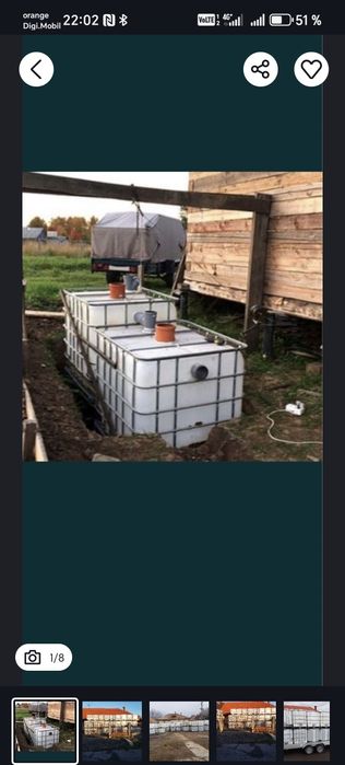 Vind bidoane, bazin 1000l