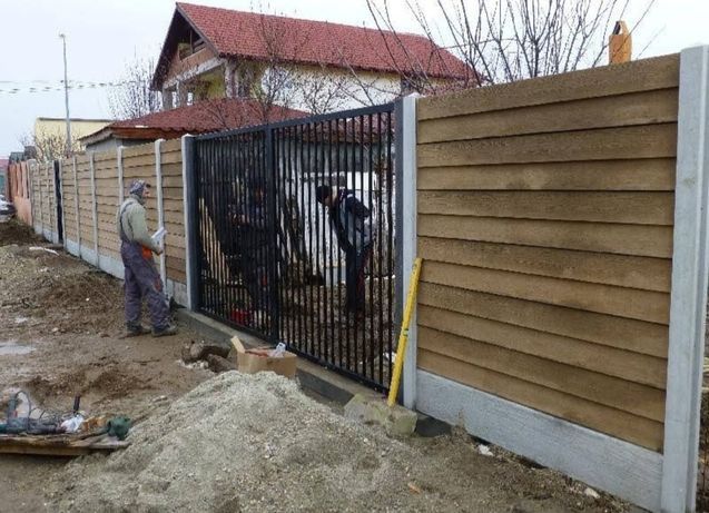 Constructii garduri din panouri stil jaluzele,sipca,tabla,plasa,BCA