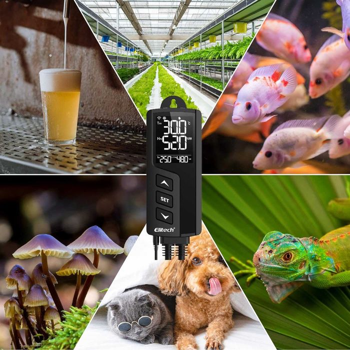 Priza&Termostat ELITECH STC-1000Pro-TH temperatură si umiditate SERA